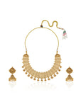 Temple Jhumki Necklace Set