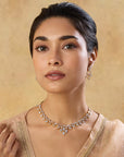 White Zircon Necklace Set