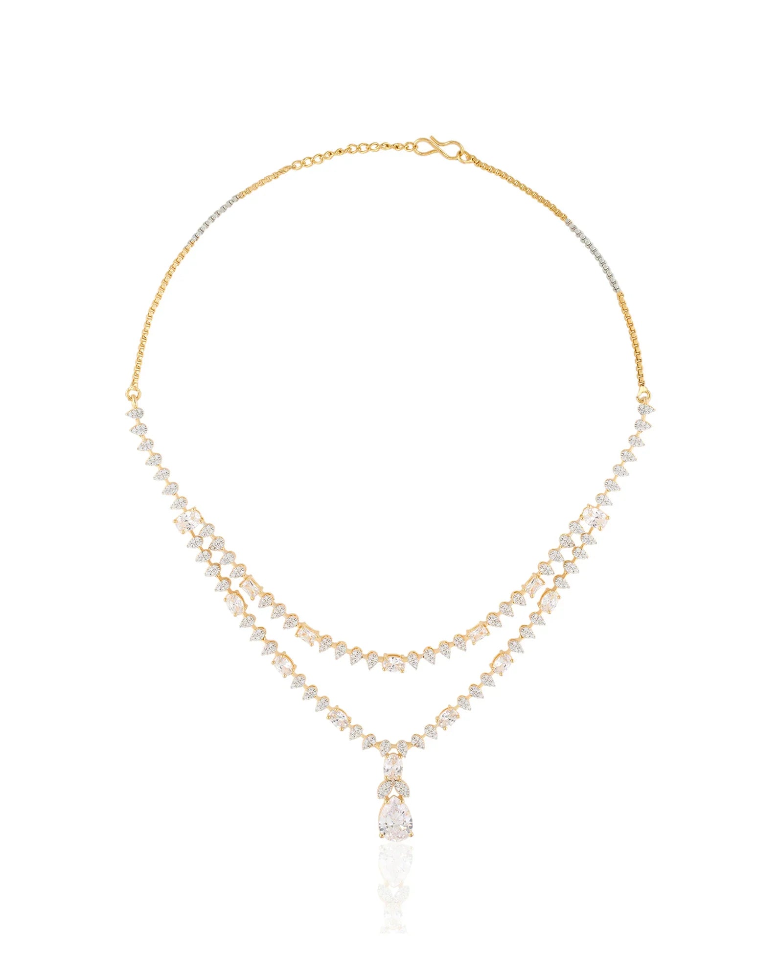 Zircon Layered Necklace Set – indinoor