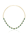 Gold Zircon Short Necklace Set