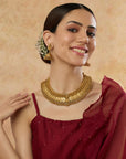 Golden Goddess Temple Necklace Set