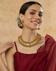 Golden Goddess Temple Necklace Set