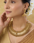 Golden Goddess Temple Necklace Set