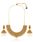Baasra Pearl Temple Necklace Set