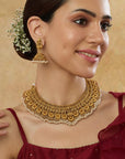 Baasra Pearl Temple Necklace Set