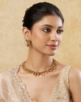 Baasra Green And Pink Necklace Set