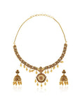 Rozi Jhumki Necklace Set