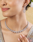 Meherunisa Zircon Necklace Set