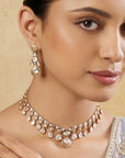 Tassel Drop Kundan Polki Gold Necklace Set