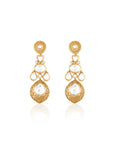 Tassel Drop Kundan Polki Gold Necklace Set