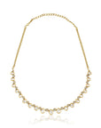 Minimal Kundan Polki Gold Tennis Necklace Set