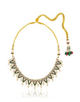 Dark Green Kundan Polki Gold Necklace Set