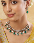 Ranisa Kundan Polki Necklace Set