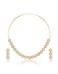 Kundan Polki Tennis Gold Necklace Set
