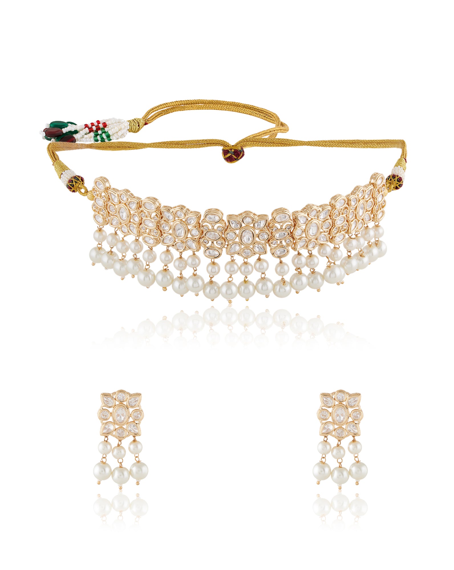 Deepa Kundan Polki Necklace Set