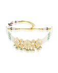 Pearl Mint Kundan Gold Necklace Set