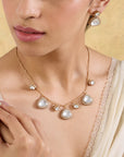 Kundan Gold Charm Necklace Set