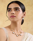 Kundan Gold Charm Necklace Set