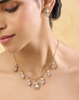 Kundan Charm Gold Necklace Set