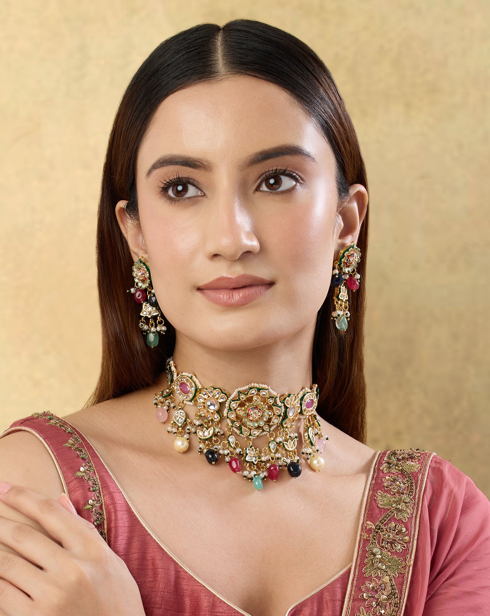 Kanak Kundan Choker Necklace Set
