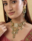 Kundan Gold Statement Choker Necklace Set