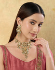 Kundan Gold Statement Choker Necklace Set