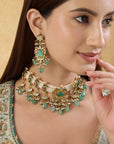 Statement Kundan Gold Choker Necklace Set