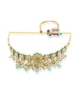 Kundan Mint Gold Choker Necklace Set