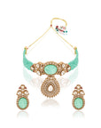 Ishvani Kundan Choker Necklace Set