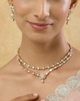 Minimal Kundan Gold Layered Necklace Set