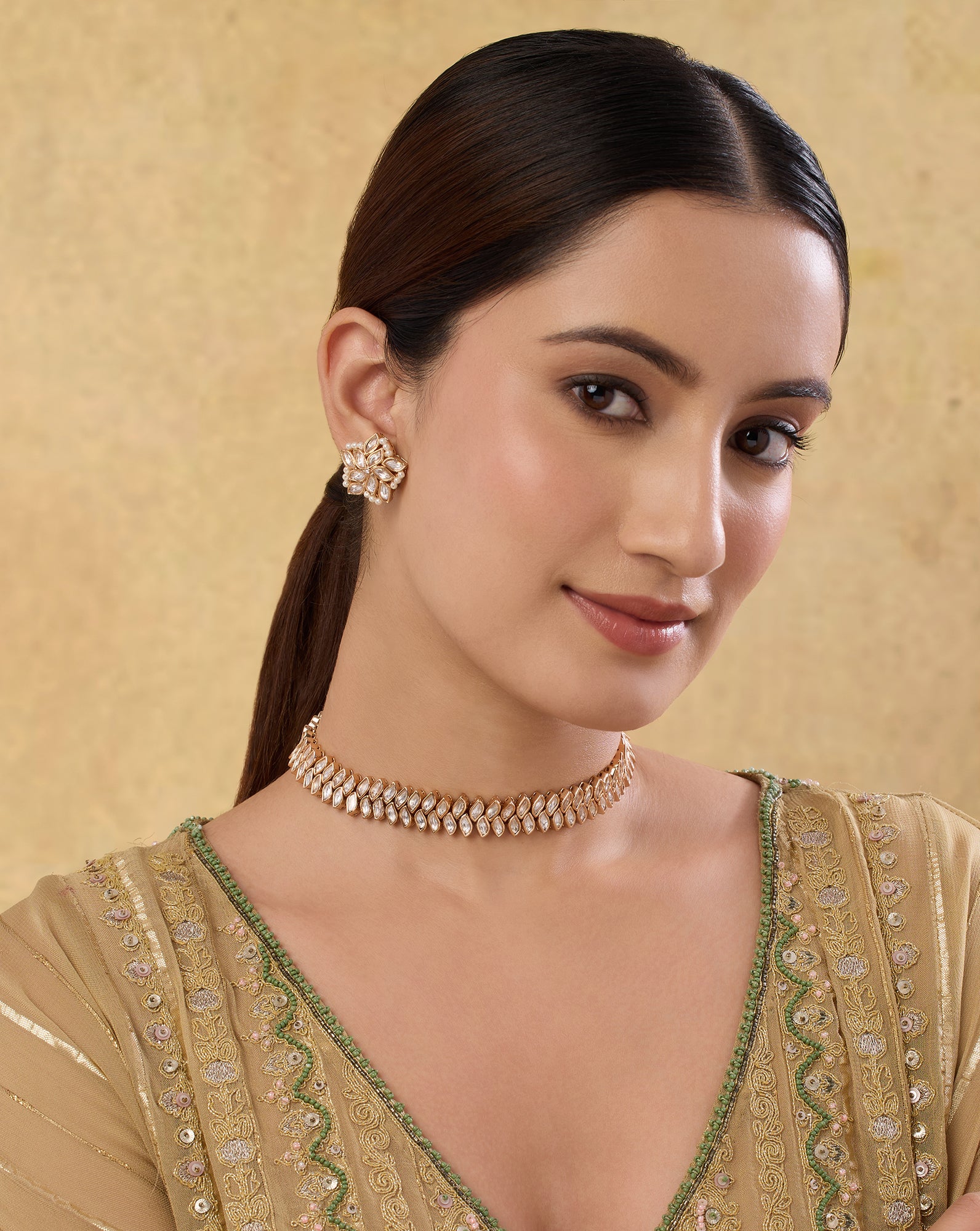 Rehira Kundan Necklace Set