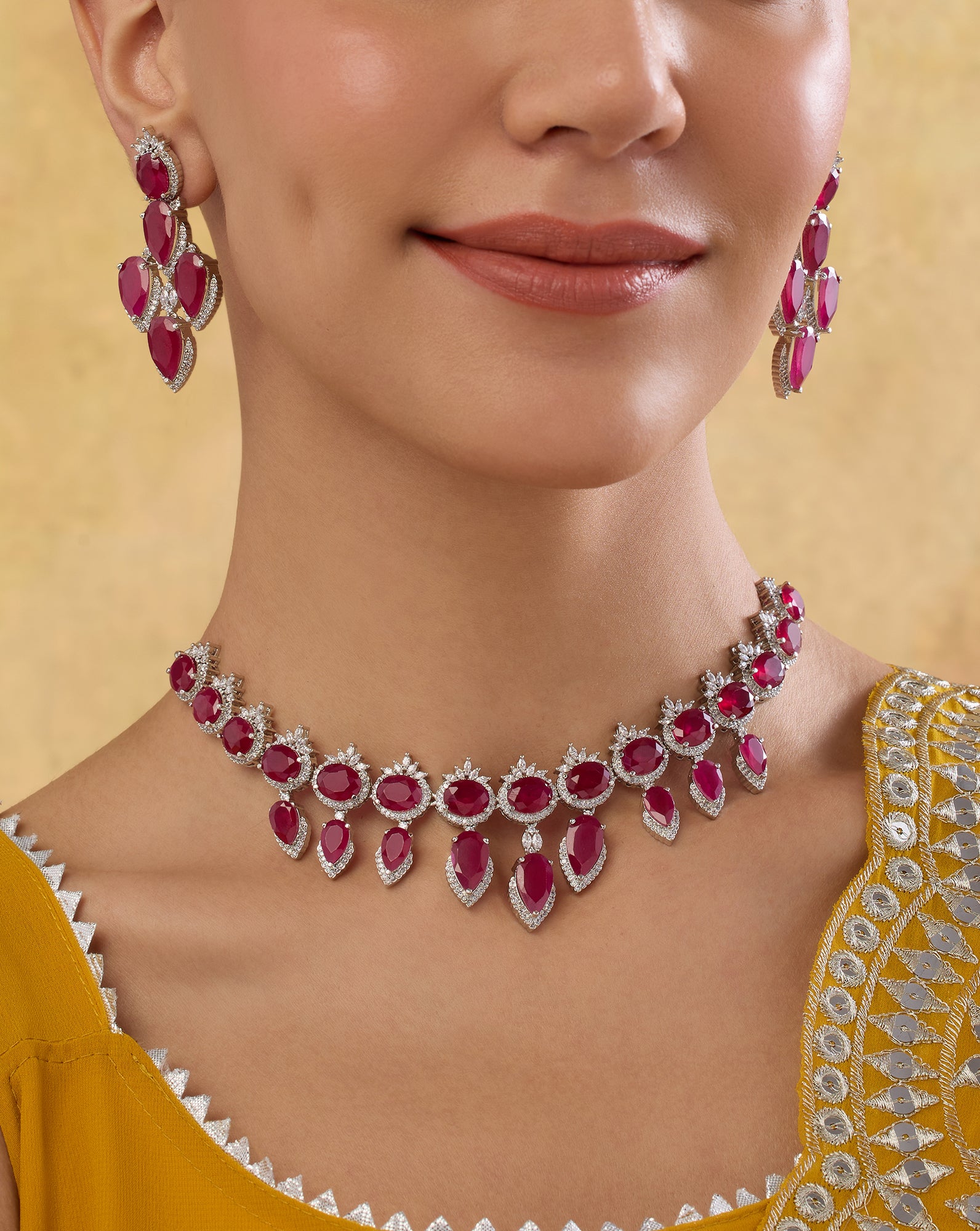 Abira Zircon Necklace Set