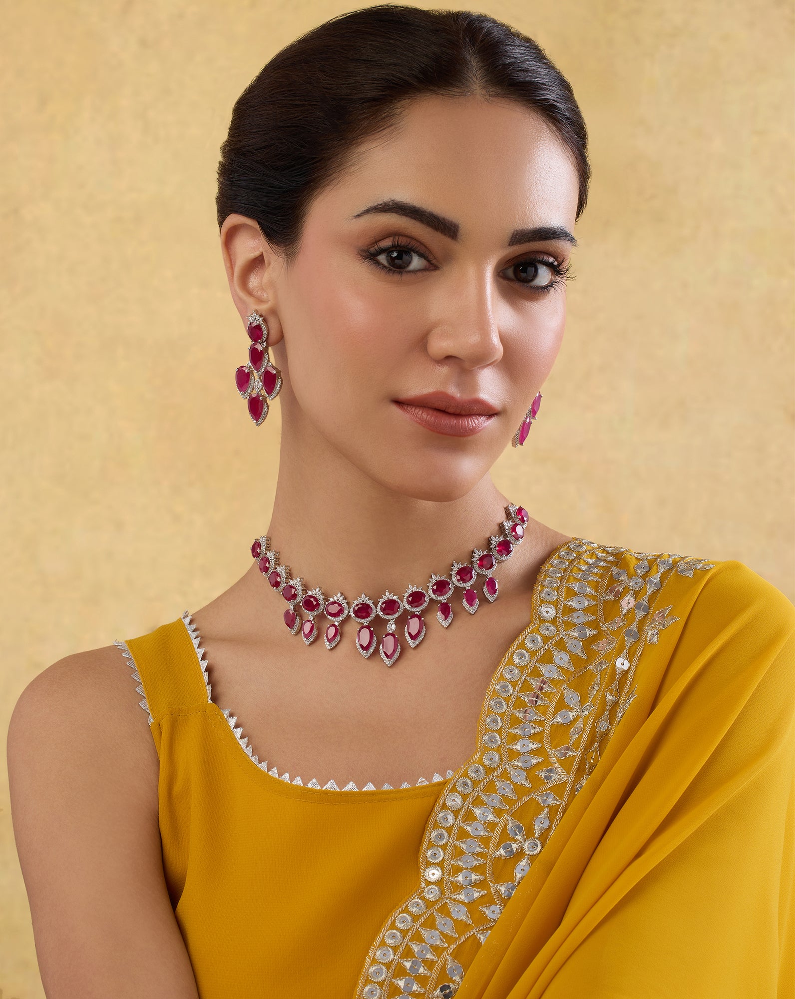 Abira Zircon Necklace Set