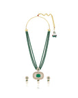 Kundan Gold Emerald Haar Necklace Set
