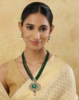 Kundan Gold Emerald Haar Necklace Set