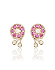 Kundan Gold Ruby Necklace Set