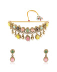 Liyana Kundan Choker Necklace Set