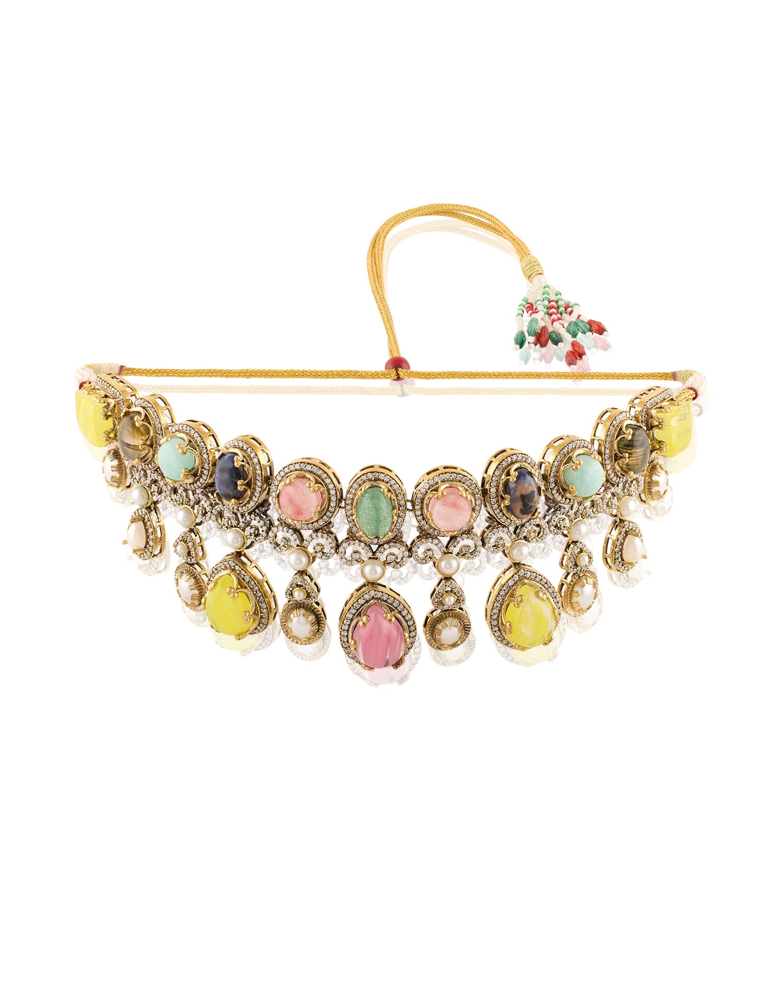 Liyana Kundan Choker Necklace Set