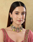 Liyana Kundan Choker Necklace Set