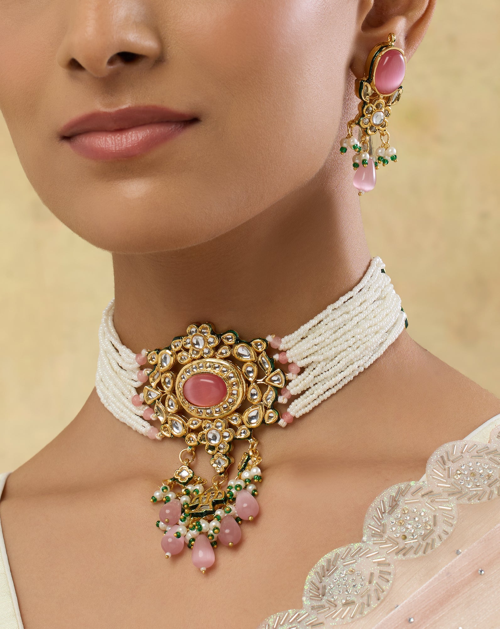 Oriana Kundan Choker Necklace Set