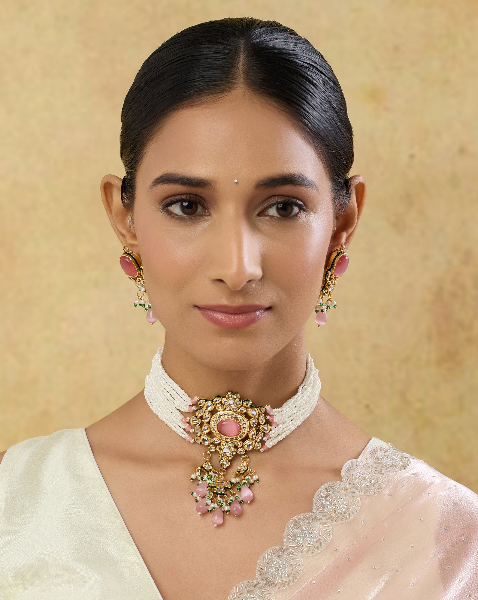 Oriana Kundan Choker Necklace Set