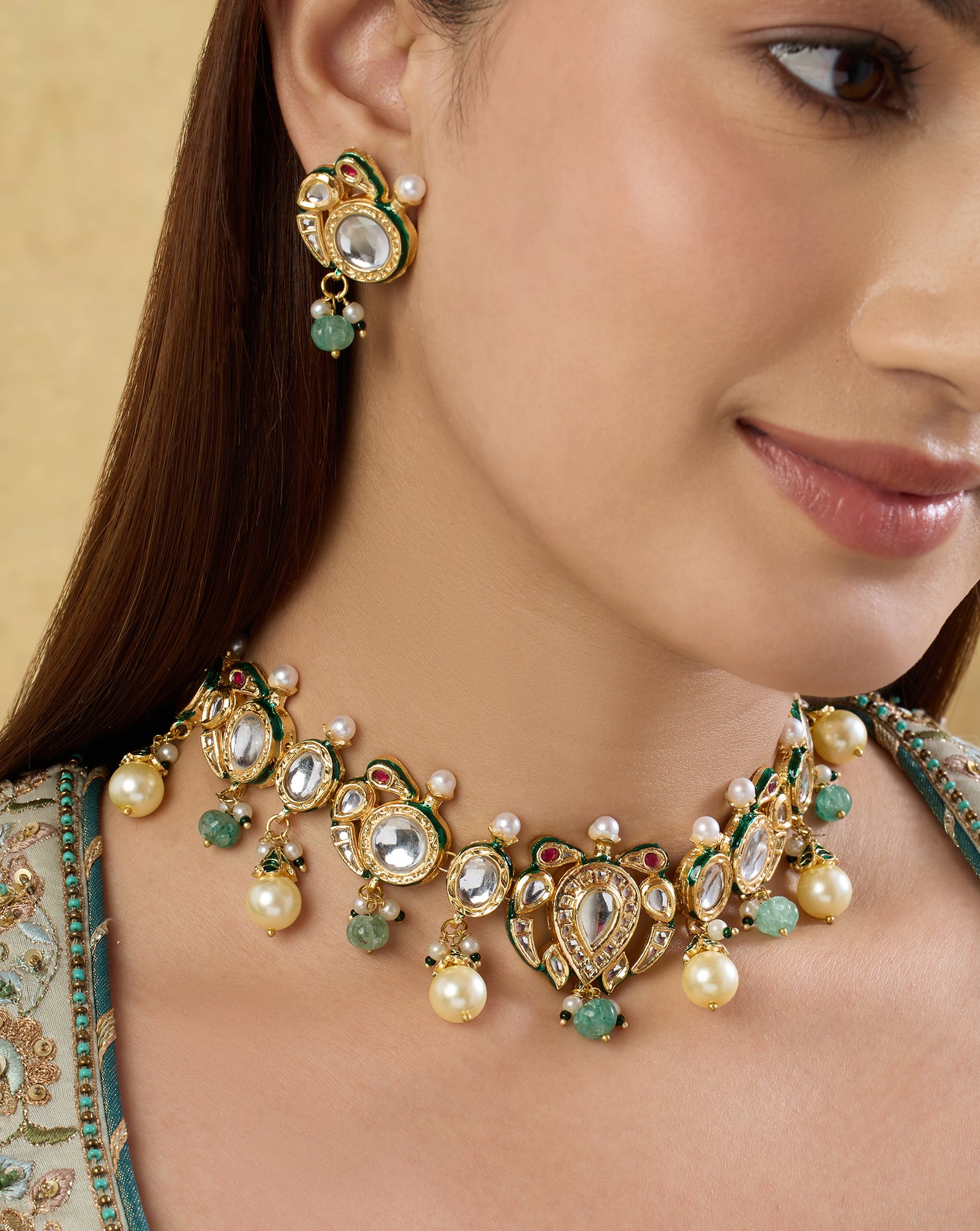 Mehira Kundan Necklace Set