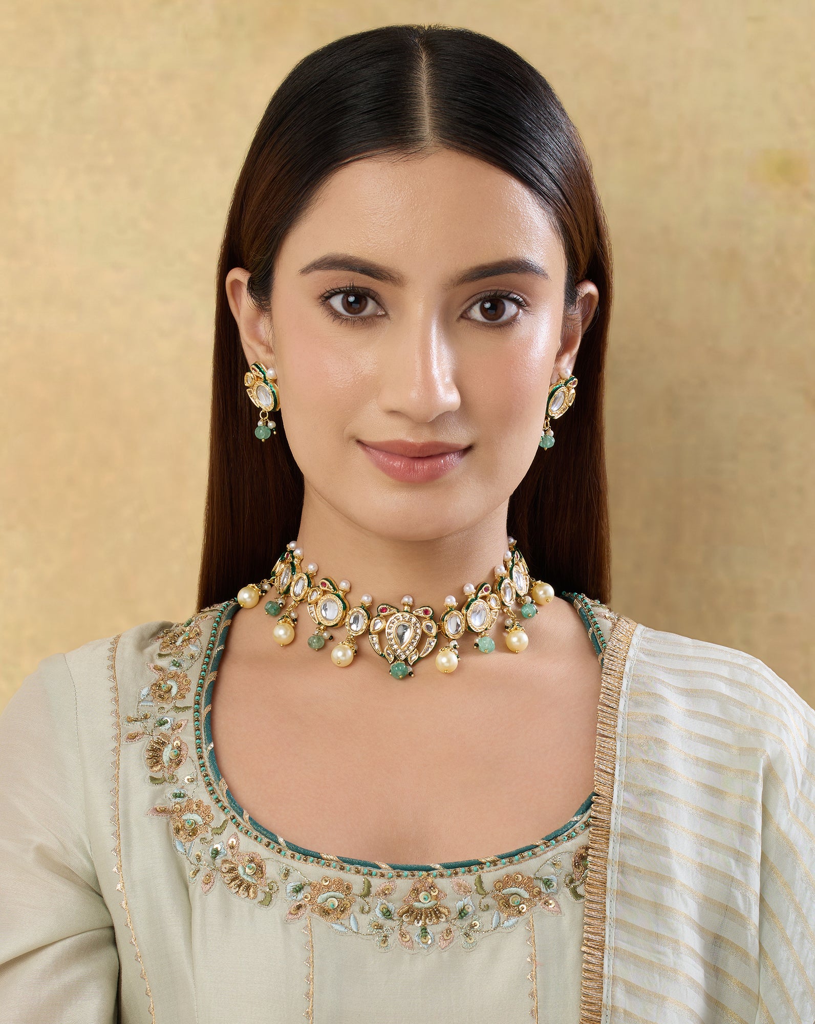 Mehira Kundan Necklace Set