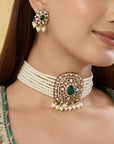 Rajiri Kundan Choker Necklace Set