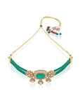 Emerald Kundan Gold Choker Necklace Set