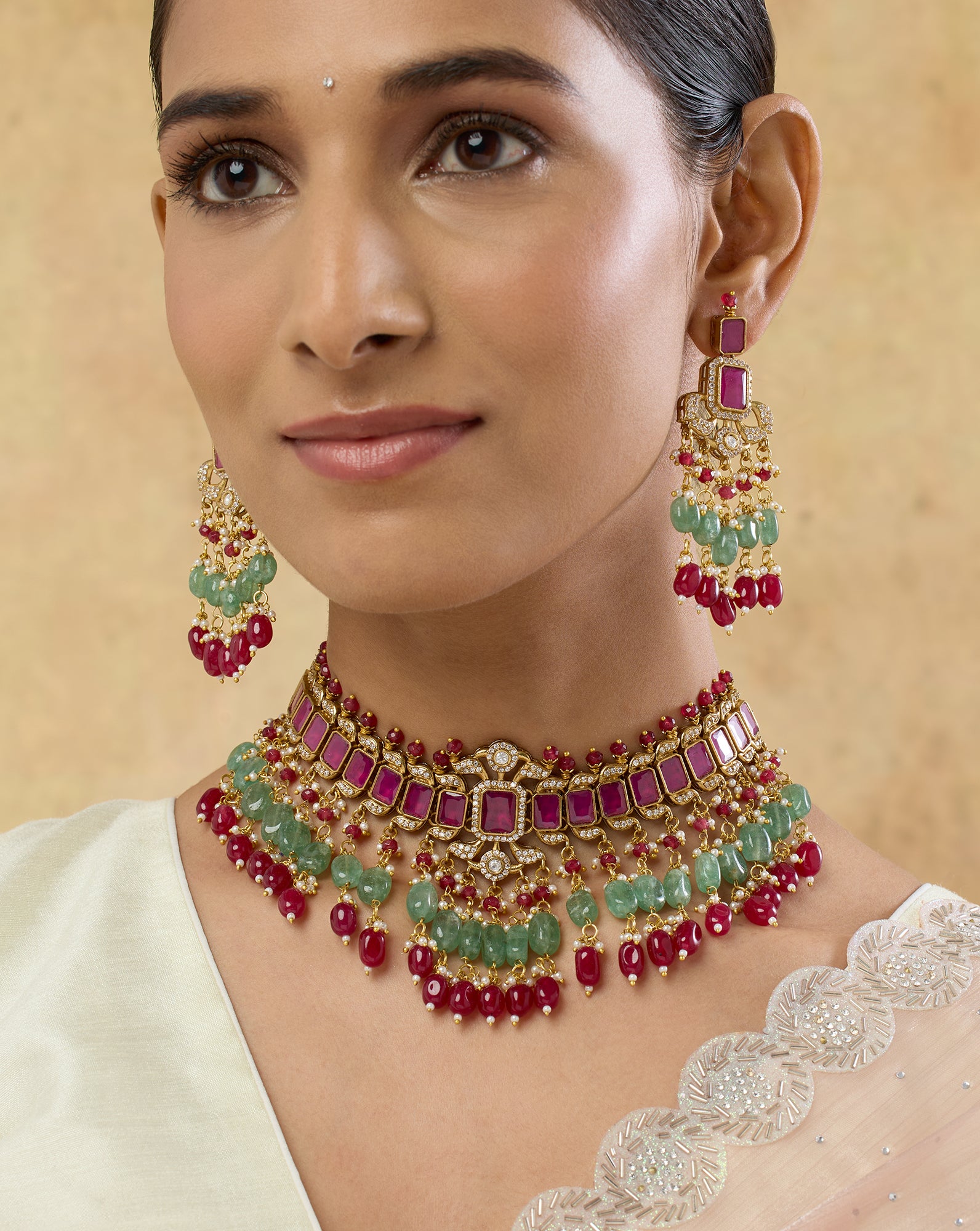 Meharya Kundan Necklace Set