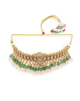 Pink Mint Kundan Gold Necklace Set