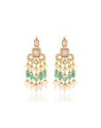 Pink Mint Kundan Gold Necklace Set
