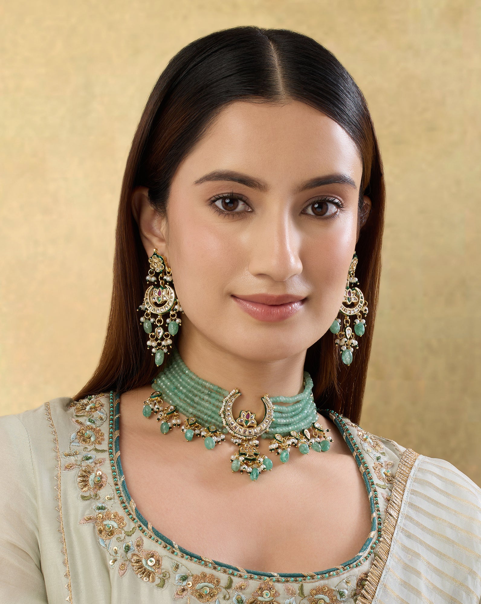 Shanaya Kundan Polki Necklace Set