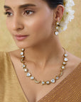 Moon Star Kundan Gold Necklace Set